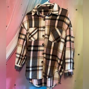 Shein plaid multicolor Shacket size XS (2)